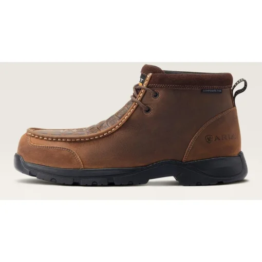 Ariat Men's Edge Lte Moc CT Slip Resistant Work Boot - Brown - 10044578