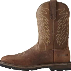 Ariat Men's Groundbreaker 10" Soft Toe Western Work Boot - Brown - 10020059