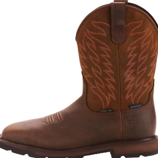 Ariat Men's Groundbreaker 10" Wide Sqr Stl Toe WP Work Boot - 10024992