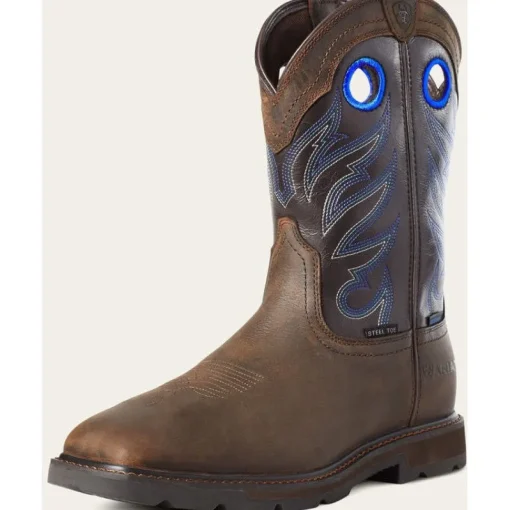 Ariat Men's Groundwork ST Waterproof Western Work Boot - Brown - 10034720