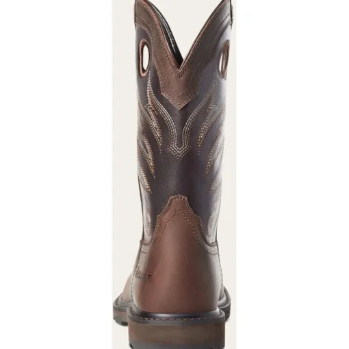 Ariat Men's Groundwork Wide Toe ST Western Work Boot -Brown- 10034717