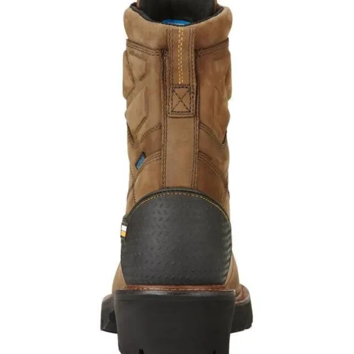 Ariat Men's Powerline 8" Soft Toe WP Logger Work Boot - Brown - 10018563