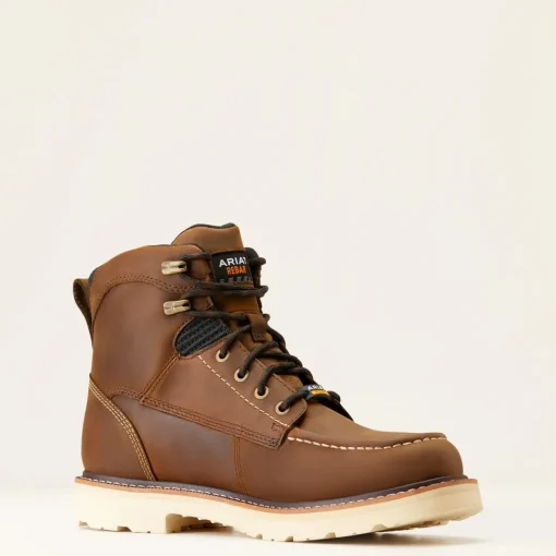Ariat Men's Rebar Lift 6" Soft Toe WP Work Boot - Brown - 10046877
