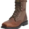 Ariat Men's RigTek 8" Wide Comp Toe Western Work Boot- Brown - 10012927