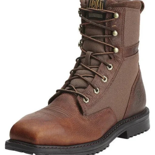 Ariat Men's RigTek 8" Wide Comp Toe Western Work Boot- Brown - 10012927