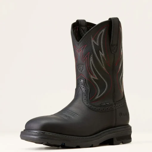 Ariat Men's Sierra Shock Shield Steel Toe Western Work Boot -Black- 10046929