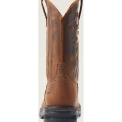 Ariat Men's Sierra Shock Shield Patriot Western Work Boot - Brown - 10044505