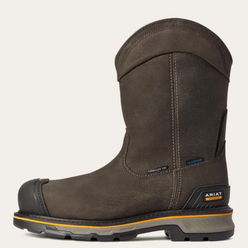 Ariat Men's Stump Jumper Pull On Comp Toe WP Work Boot - Iron Coffee - 10038282