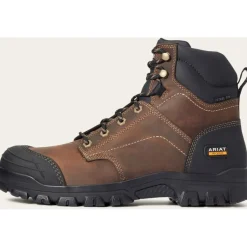Ariat Men's Treadfast 6" Steel Toe Slip Resistant Work Boot - Brown - 10034671