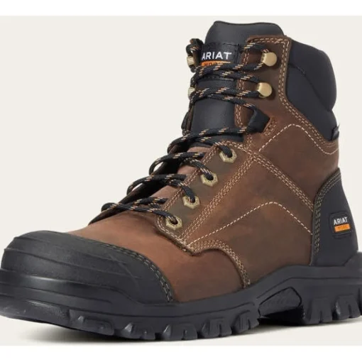 Ariat Men's Treadfast 6" Steel Toe Slip Resistant Work Boot - Brown - 10034671