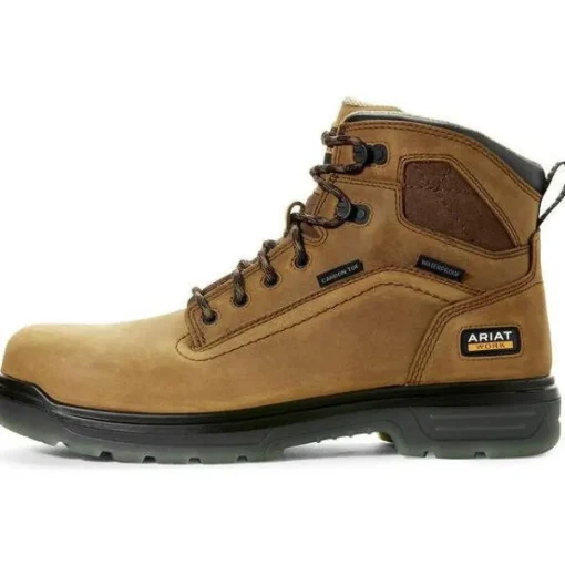 Ariat Men's Turbo 6" Carbon Toe WP Work Boot - Aged Bark - 10027335