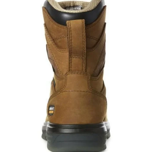 Ariat Men's Turbo 8" Carbon Toe WP Lace Up Work Boot - Bark - 10027326
