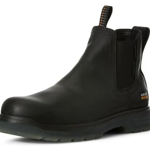 Ariat Men's Turbo Chelsea 6" Carbon Toe WP Work Boot- Black - 10027330