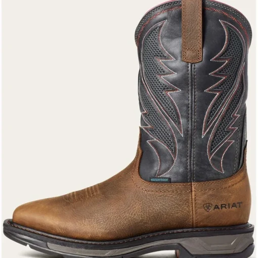 Ariat Men's WorkHog Xt VenTek Soft Toe Western Work Boot -Brown- 10035984