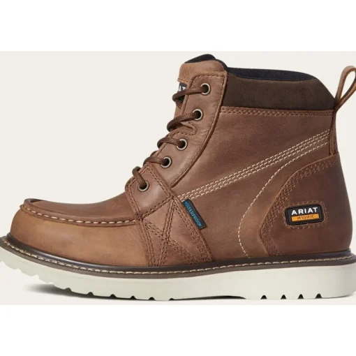 Ariat Women's Rebar Wedge Moc Toe WP Work Boot - Aged Honey - 10038336