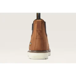 Ariat Women's Rebar Wedge Comp Toe WP Chelsea Work Boot -Aged Honey- 10042564
