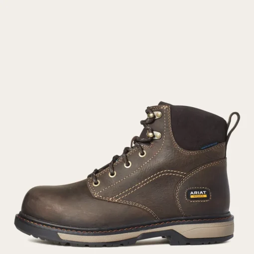 Ariat Women's Riveter 6" Comp Toe CSA WP PR Work Boot - Brown - 10035773