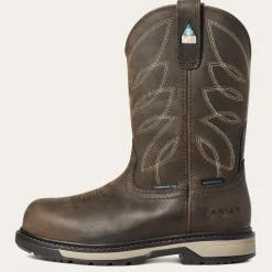 Ariat Women's Riveter Pull-On Comp Toe CSA WP PR Work Boot - Brown - 10035774