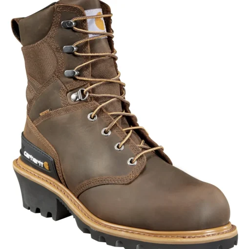 Carhartt Men's 8" Comp Toe WP Ins Climbing Work Boot - Brown - CML8369