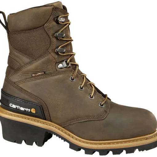 Carhartt Men's 8" Comp Toe WP Ins Climbing Work Boot - Brown - CML8369