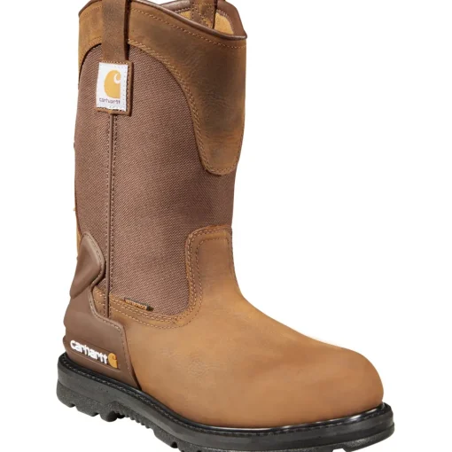 Carhartt Men's 11" Soft Toe WP Wellington Work Boot - Brown - CMP1100
