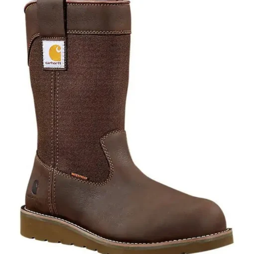 Carhartt Men's 10" Steel Toe WP Wedge Wellington Work Boot -Brown- FW1230-M