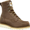 Carhartt Men's 8" WP Soft Toe Wedge Work Boot - Dark Brown - FW8095-M