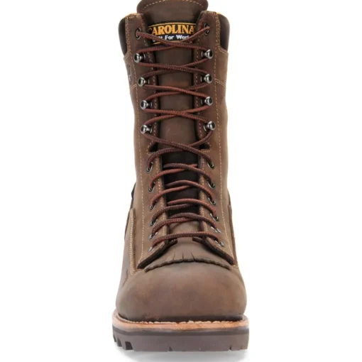 Carolina Men's Birch 8" Comp Toe WP Logger Work Boot - Brown - CA7522