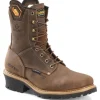 Carolina Men's Coppice 8" Composite Toe WP Logger Work Boot - Brown - CA9855