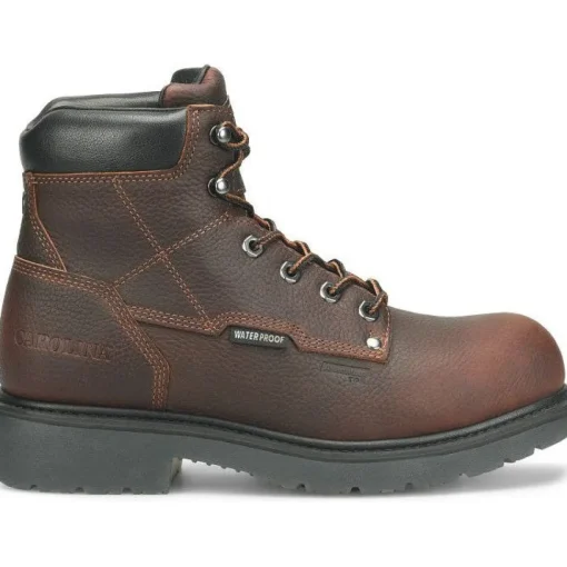 Carolina Men's Dice 6" Waterproof Slip Resistant Work Boot -Brown- CA6011
