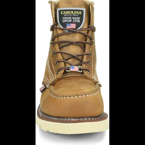 Carolina Men's Ferric 6" Steel Toe Moc Toe Work Boot - Brown - CA7514