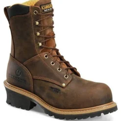 Carolina Men’s Poplar 8” Logger Comp Toe Work Boot - Brown - CA9853