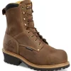 Carolina Men’s Poplar 8” WP Comp Toe Logger Work Boot Brown - CA9852