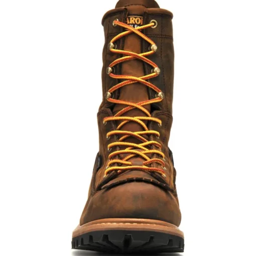 Carolina Men's Spruce 8" WP Lace-to-Toe Logger Work Boot, Brown CA8824