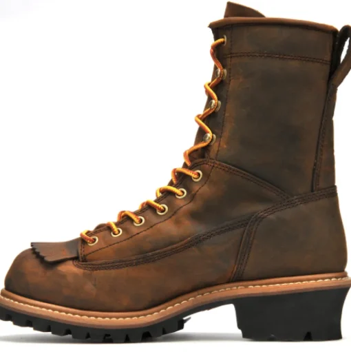Carolina Men's Spruce 8" WP Lace-to-Toe Logger Work Boot, Brown CA8824