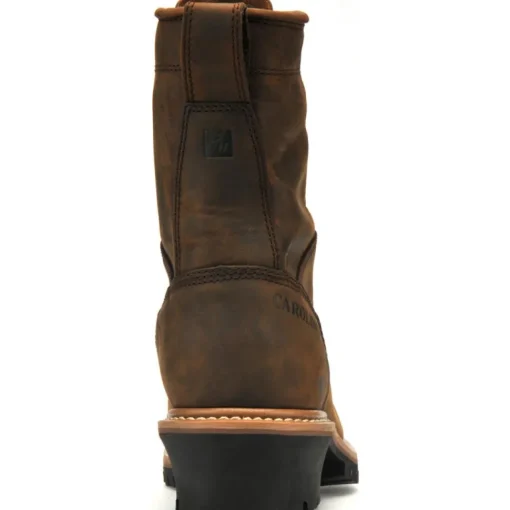 Carolina Men's Spruce 8" WP Lace-to-Toe Logger Work Boot, Brown CA8824