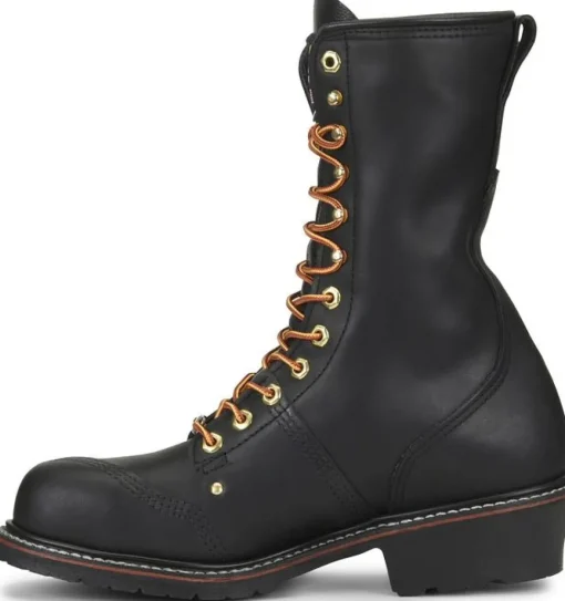 Carolina Men's USA Made Linesman 10" Soft Toe Slip Resist Work Boot -Black- 905