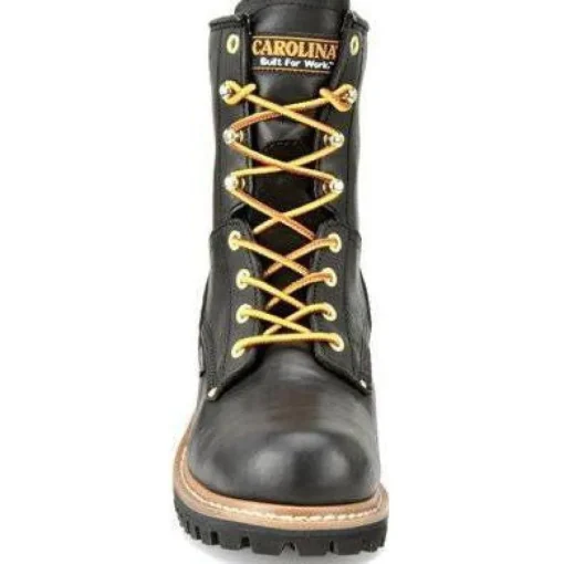 Carolina Women's Elm 8” WP Steel Toe Logger Work Boot - Black - CA1420
