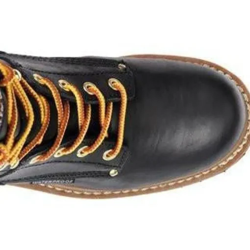 Carolina Women's Elm 8” WP Steel Toe Logger Work Boot - Black - CA1420