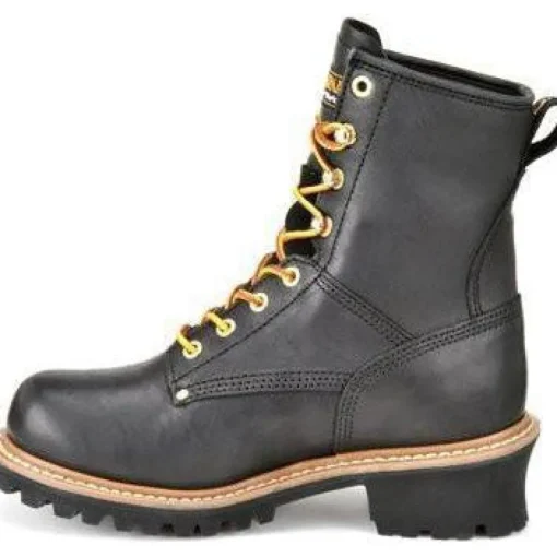 Carolina Women's Elm 8” WP Steel Toe Logger Work Boot - Black - CA1420
