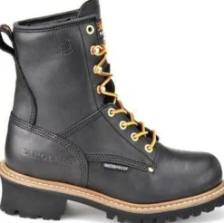 Carolina Women's Elm 8” WP Steel Toe Logger Work Boot - Black - CA1420