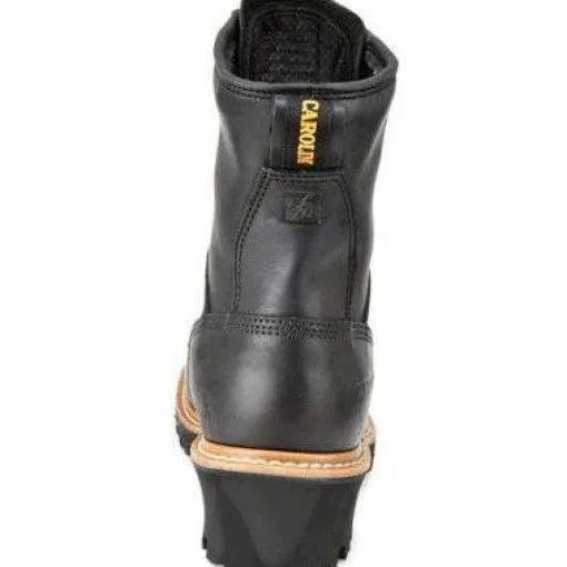Carolina Women's Elm 8” WP Steel Toe Logger Work Boot - Black - CA1420