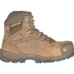 CAT Men's Diagnostic Hi WP Insulated Stl Toe Work Boot - Brown- P89940