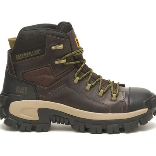 CAT Men's Invader Comp Toe Waterproof Hiker Work Boot -Coffee- P91541