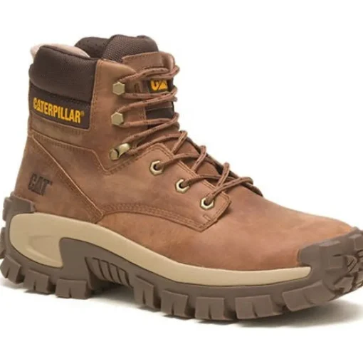 CAT Men's Invader Hi Steel Toe Slip Resist Work Boot -Mushroom- P91596