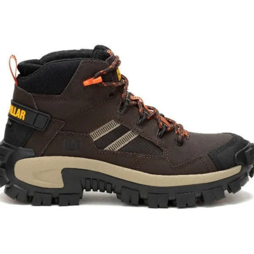 Cat Men's Invader Mid Vent CT Slip Resist Work Boot -Coffee- P91663