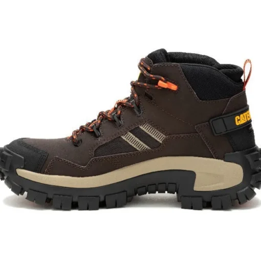 Cat Men's Invader Mid Vent CT Slip Resist Work Boot -Coffee- P91663