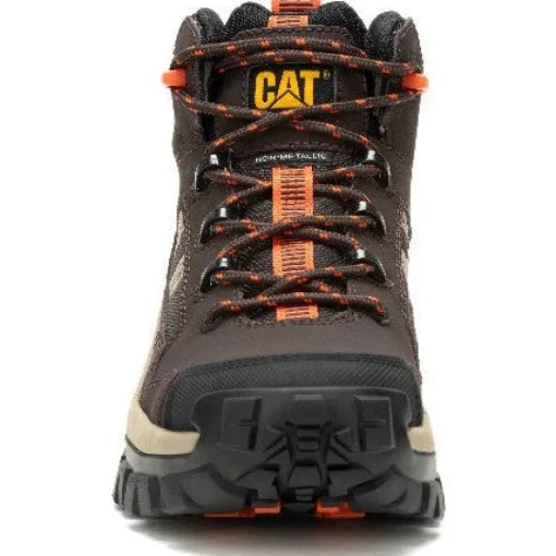 Cat Men's Invader Mid Vent CT Slip Resist Work Boot -Coffee- P91663