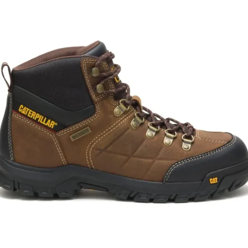 CAT Men's Threshold Waterproof Work Boot - Real Brown - P74128
