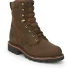 Chippewa Men's Super Dna 8" WP Lace Up Work Boot - Brown - 59416